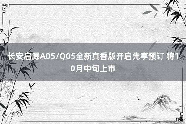 长安启源A05/Q05全新真香版开启先享预订 将10月中旬上市