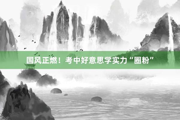 国风正燃！考中好意思学实力“圈粉”