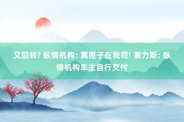 又回转? 纵情机构: 黑匣子在我司! 赛力斯: 纵情机构车主自行交付